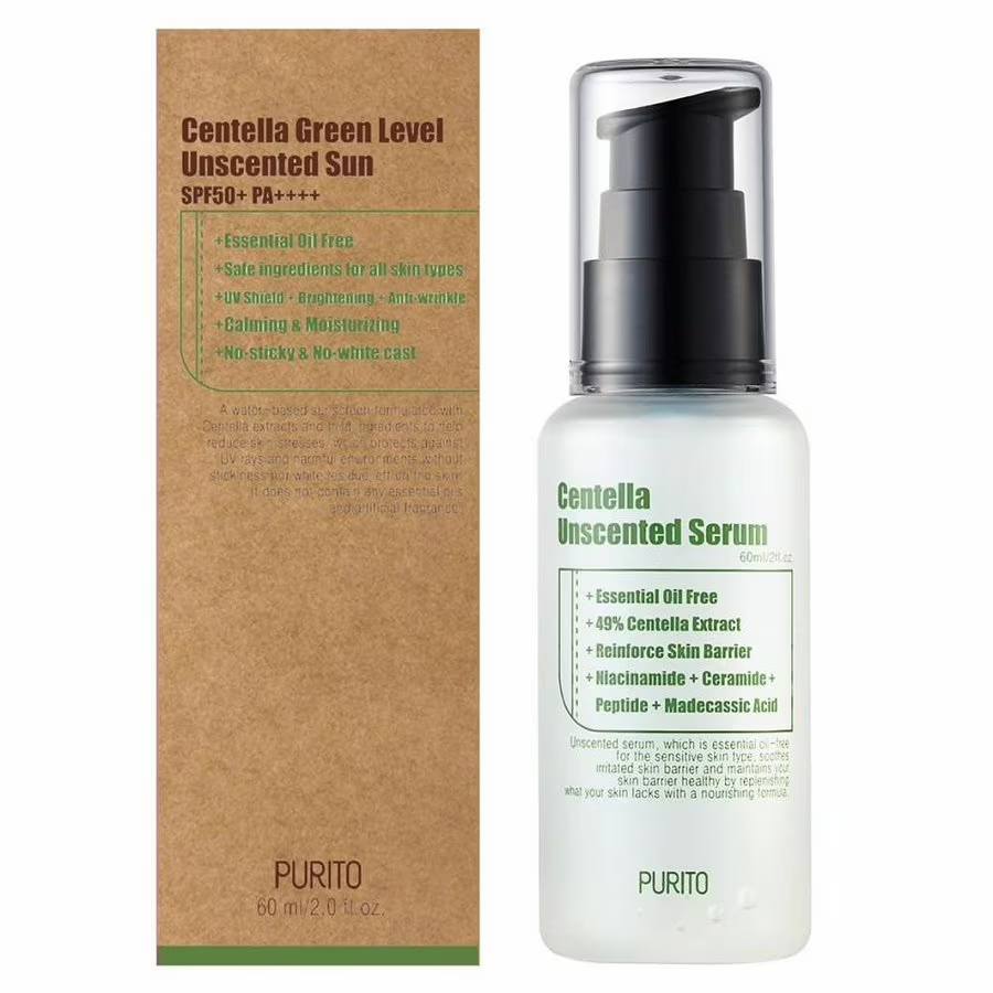 PURITO Ser pentru față Centella Unscented Serum, 60 ml