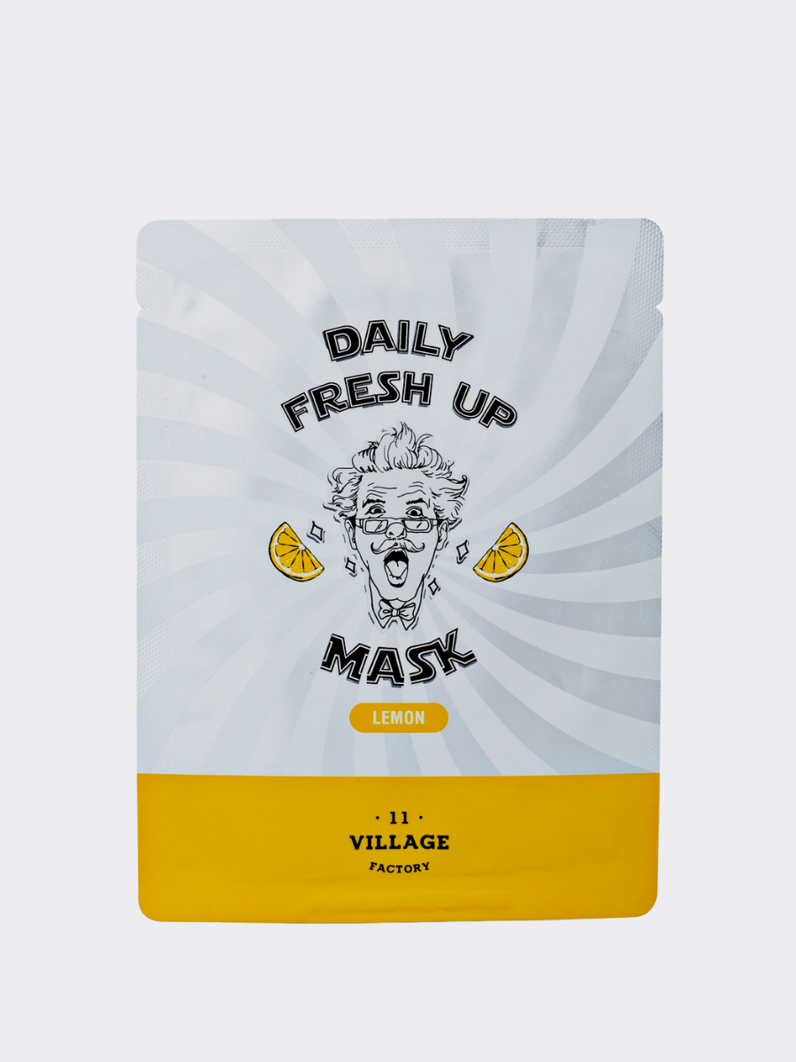 Village 11 Factory Masca din țesătură iluminatoare cu extract de lamâie pentru fata Daily Fresh Up Mask Lemon