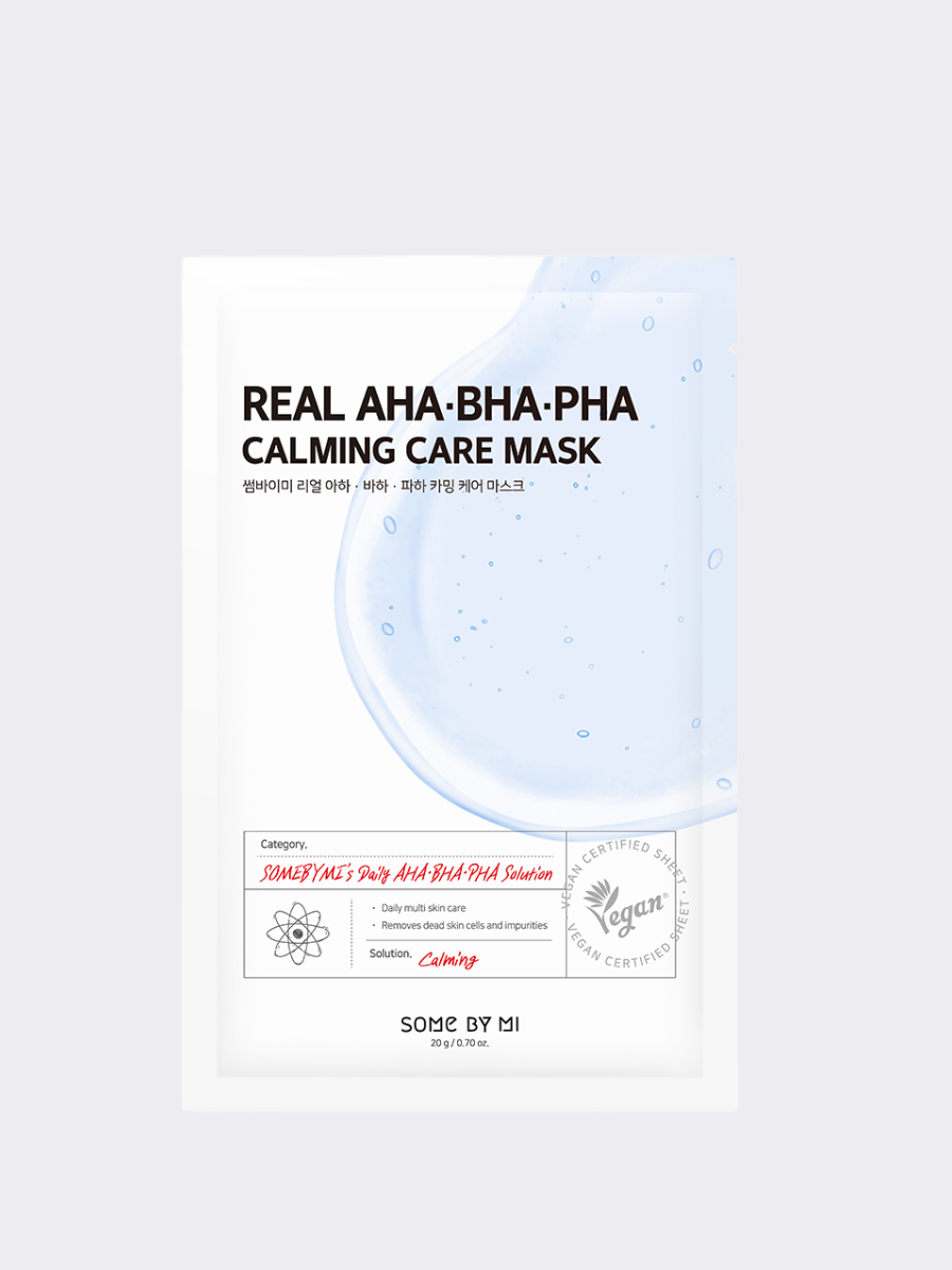 SOME BY MI Mască din țesătură cu acizi Real AHA BHA PHA Calming Care Mask